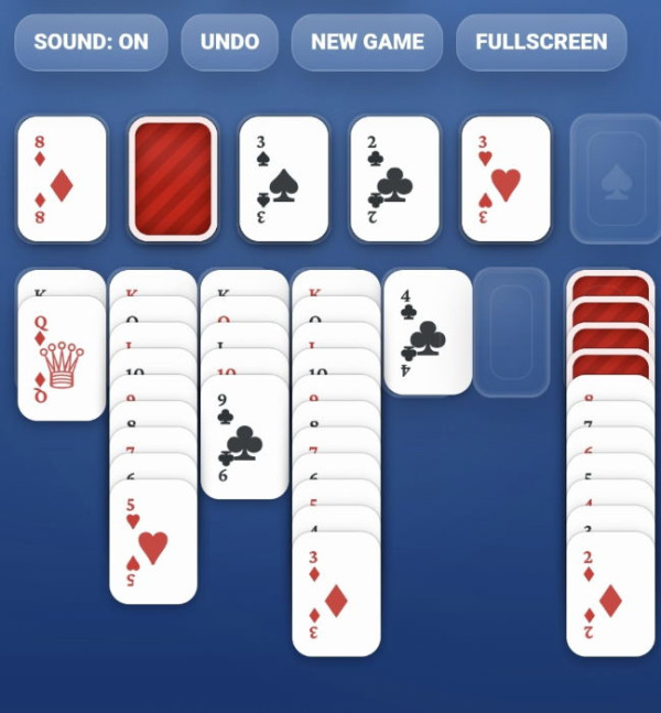 솔리테어 + 카드 + 배열 진행 상태