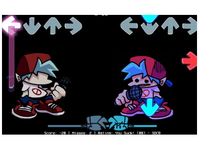 프라이데이 나이트 펌킨 나이트메어 보프 VS 보프 악몽모드 - FNF: Nightmare BF vs BF in Static Nightmare