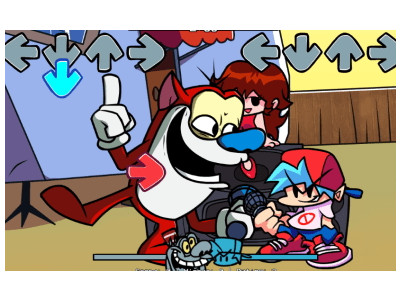 프라이데이 나이트 펌킨 귀여운 스팀피 모드 - FNF vs Ren & Stimpy