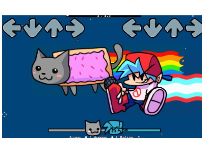 프라이데이 나이트 펑킨 팝 타르트 캣 모드 - (냥캣) - FNF vs Pop Tart Cat (Nyan Cat)