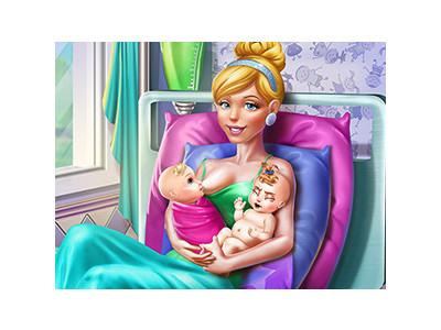 신데렐라 쌍둥이 탄생 도와주기 게임 ▶ CINDERELLA TWINS BIRTH