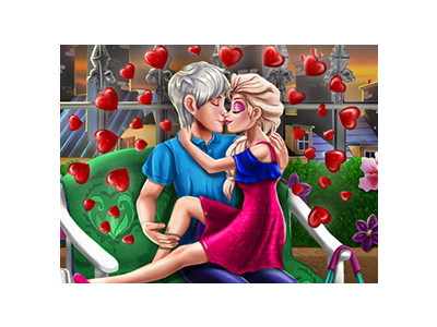 로맨스 엘사 키스 게임 ▶ ICE QUEEN ROMANTIC DATE