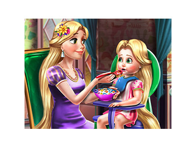 라푼젤 공주 아기 돌보기 게임 ▶ GOLDIE PRINCESS TODDLER FEED