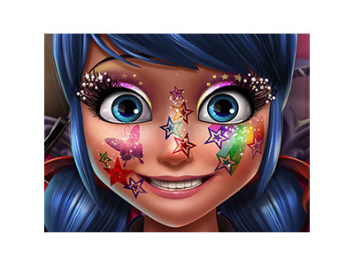 레이드버그 반짝이는 메이크업 게임 ▶ LADYBUG GLITTERY MAKEUP