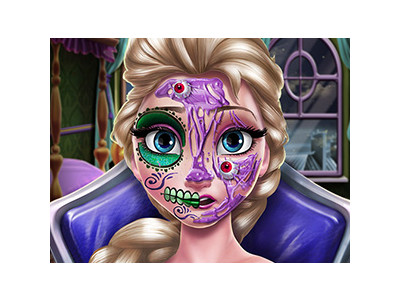 엘사 무서운 할로윈 메이크업 게임 ▶ ELSA SCARY HALLOWEEN MAKEUP