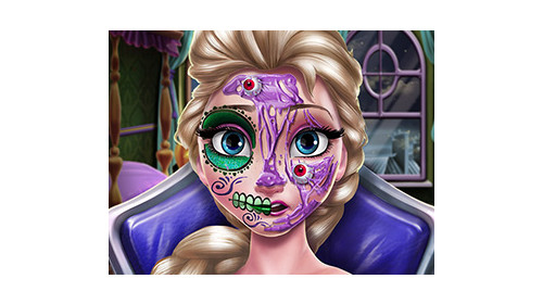 엘사 무서운 할로윈 메이크업 게임 ▶ ELSA SCARY HALLOWEEN MAKEUP