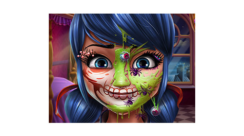 레이드버그의 할로윈 메이크업 게임 ▶ DOTTED GIRL HALLOWEEN MAKEUP