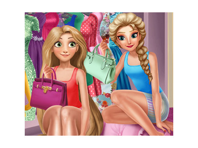 라푼젤과 엘사의 패션 놀이 게임 ▶ BFFS DRESSING ROOM