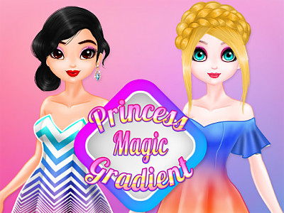 공주 옷입히기 드레스업게임 ▶ PRINCESS MAGIC GRADIENT