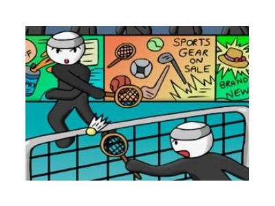 2인용 배드민턴 게임하기 - Stick Figure Badminton