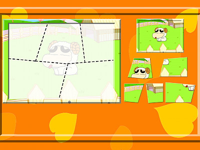 동물 퍼즐 조각을 맞춰보자 짱구교실게임